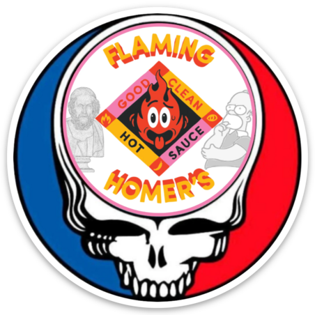 Dual Homer's stealie sticker